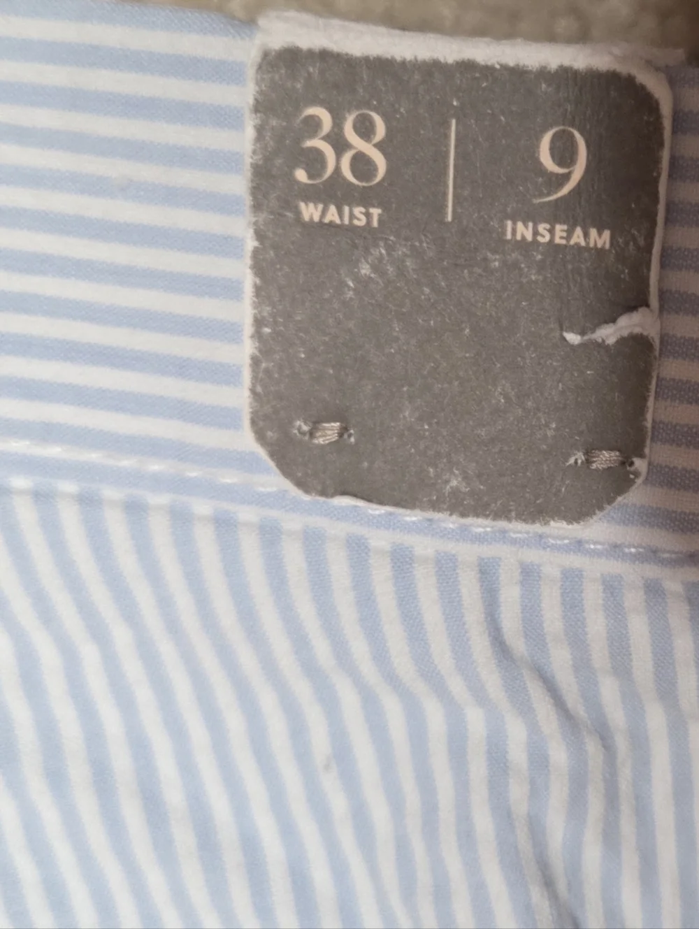 J Crew Seersucker Striped Shorts Blue White Size 38 9